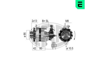 Alternatör  ERA 210020A  2310002N19 LR170407 LR17-0407 LR170408 LR17-0408 LR170407E LR170 407E LR170408S LR170 408S 2310002N14 23100-02N14 2310002N18 23100-02N18 2310002N22 23100-02N22