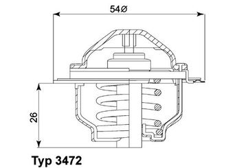 Termostat 87 °C  WAHLER 3472.87D  3G121113 03G 121 113 MN980137 MN 980137