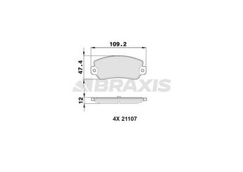 Fren Disk Balata Arka BRAXIS AA0352  5892729 793485 5888939