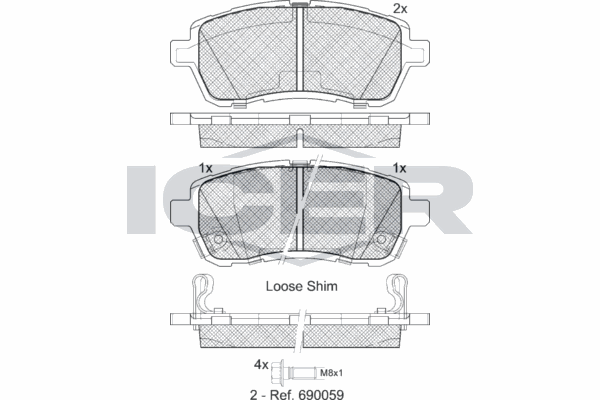 Fren Disk Balata Ön Mazda 2 Sedan (DE)(06.2007->)  HATTAT 3032347