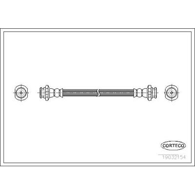 Fren Hortumu Ön Sağ veya Sol Nissan Primera 4 Kapı/ Traveller [SW] (P10/W10)(1989->)  CORTECO 19032154