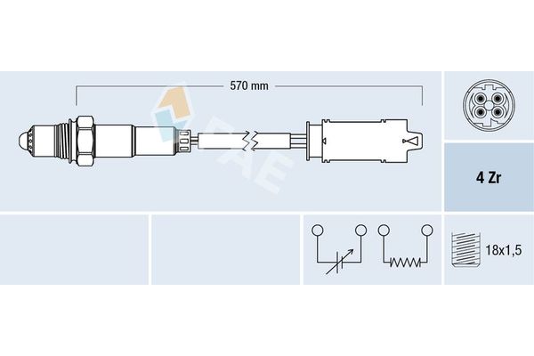 Oksijen (Lambda) Sensörü  BMW Z3 Serisi Roadster (E36)(1996->)  FAE 77266