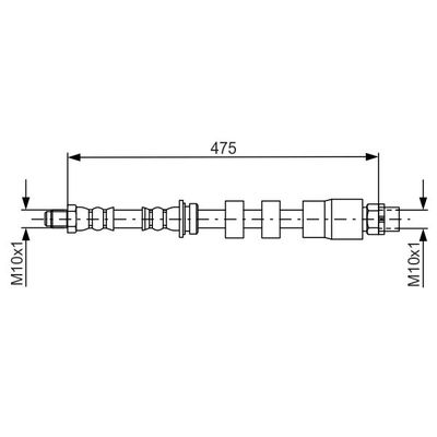 Fren Hortumu Ön Sağ veya Sol BMW X1 Serisi (E84)(2009->)  BOSCH 1 987 481 678