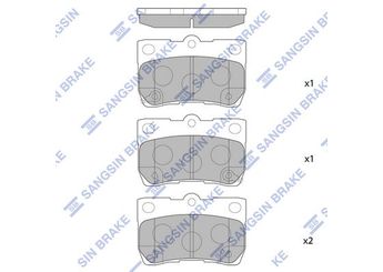 Fren Disk Balata Arka SANGSIN SP2083  44662219079 WVA24903 WVA24904 446622190 04466-22190 446653010 04466-53010 446630210 0446630210 446630230 0446630230