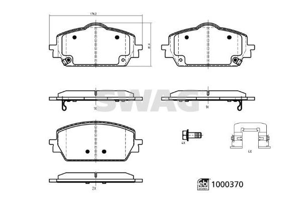 Fren Disk Balata Ön Lynk & Co 01 (2021->)  FEBI BILSTEIN 1000370