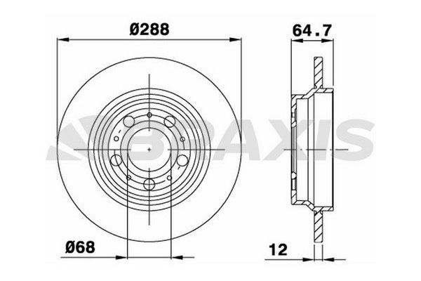 Fren Disk Ayna Arka Sağ ve Sol BRAXIS AE0333