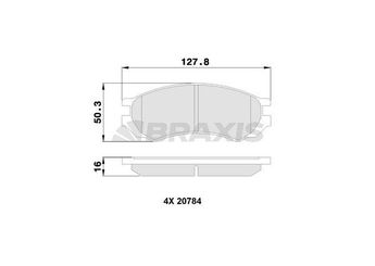 Fren Disk Balata Ön BRAXIS AA0322  A0014201420 14201420 0014201420 4604200020 6014207620 6015860042 A4604200020 A6014207620 A6014208720 A6015860042