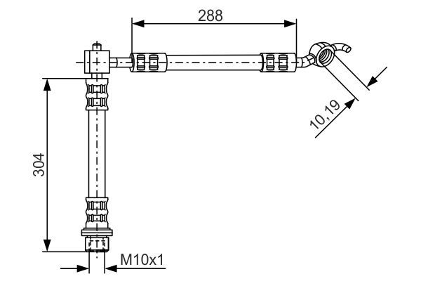 Fren Hortumu Arka Sol Toyota Yaris (NCP1/NLP1/SCP1)(1999->)  BOSCH 1 987 476 358