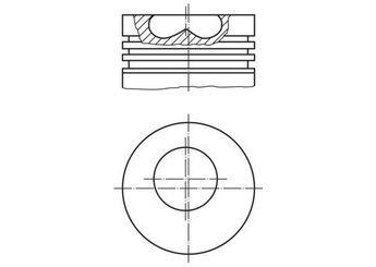 Piston (83.00MM-0.50)  MAHLE 015 06 02  8772731 XS4Q6102AA XS4Q6102BA
