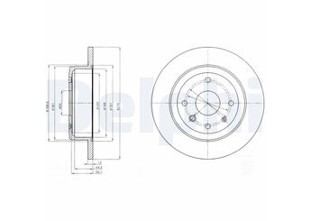 Fren Disk Ayna Arka Sağ ve Sol DELPHI BG4244  96328254
