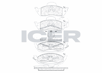 Fren Disk Balata Ön KALE BALATA 23193 163 15 MSH KD11  A1634201220 1634200020 163 420 00 20 1634200320 163 420 03 20 1634201220 163 420 12 20 4163420032 416 342 00 32 A1634200020 A163 420 00 20 A1634200320 A163 420 03 20 A163 420 12 20 A4163420032 A416 342 00 32
