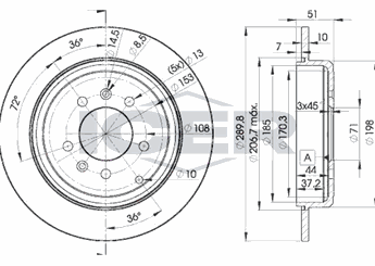 Fren Disk Ayna Arka Sağ ve Sol PSA ORJINAL 4246.V7  4246V7 9640247180 4246.V7