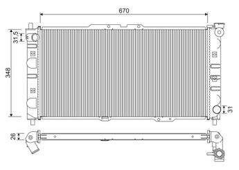 Su Radyatörü  VALEO 701350  21400 JD90B BPH515200 BPH5-15-200 BPH515200A BPH5-15-200A BPL715200 BPL7-15-200