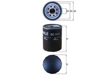 Yağ Filtresi  MAHLE OC 1414  OC1414 OC 1414 2007929 GK2Q6714AA
