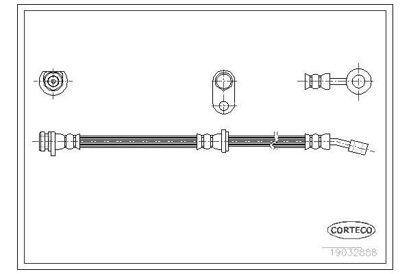 Fren Hortumu Arka Sağ Honda Accord (CG7-9/CH1-7)(10.1998->)  CAVO C900 437A