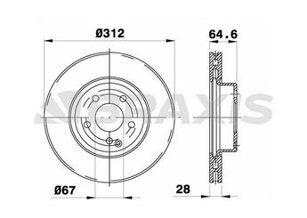 Fren Disk Ayna Ön Sağ ve Sol BRAXIS AD0331  2114210912 A2114210912