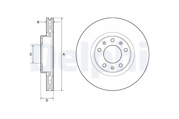 Fren Disk Ayna Ön Sağ ve Sol Opel Combo Life E (2018->)  DELPHI BG4669C