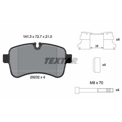 Fren Disk Balata Arka TEXTAR 2923201