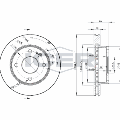 Fren Disk Ayna Ön Sağ ve Sol Ford Escort 3/5 Kapı (1986->)  BRAXIS AE0820