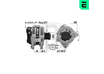 Alternatör  ERA 209653A  2706028301 27060-28301 2706028300 27060-28300 2706028310 27060-28310 2706028311 27060-28311