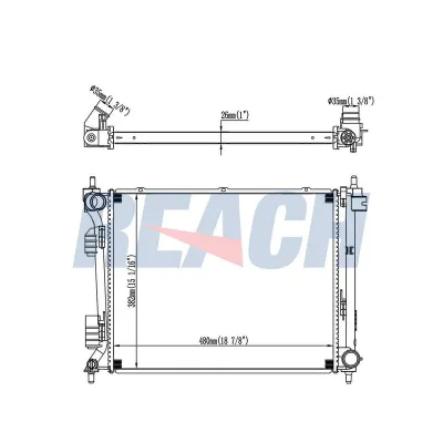 Su Radyatörü  Kia Rio (UB)(2011->)  VEKA 16-3561B