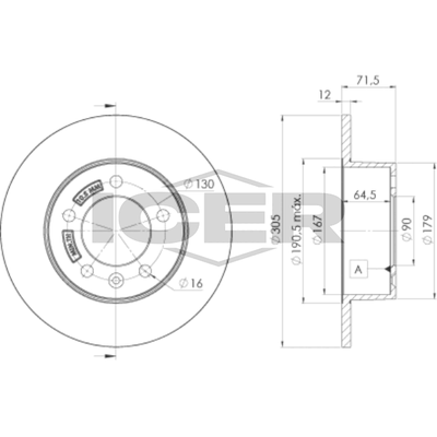 Fren Disk Ayna Arka Sağ ve Sol Renault Master III Kamyonet / Şasi - Çift Kabin (06.2010->)  RENAULT ORJINAL 432009822R