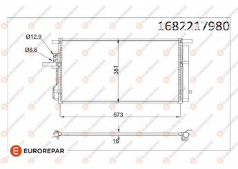 Klima Radyatörü  EUROREPAR 1682217980  1682217980 97606D7500