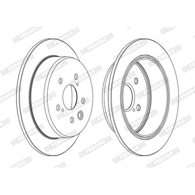 Fren Disk Ayna Arka Sağ ve Sol Lexus IS (DS2/IS2)(2005->)  FERODO DDF1815C