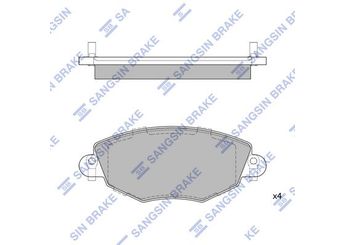 Fren Disk Balata Ön SANGSIN SP2030  ME1S7J2K021AC 1S712K021AC CS217129 1121894 1126718 1204843 1250688 1521531 1522062 1783849 1S7J2K021AA ME1S7J2K021AD C2S12638 C2S17129 C2S48022 C2S52079