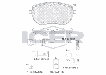 Fren Disk Balata Ön VALEO 672082  1EA698151P 1EA698151A 1EA698151M
