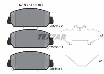 Fren Disk Balata Ön TEXTAR 2555201  45022TX4A02 45022TX4A00 45022TX4A01 45022TX4A80 45022TY2A02
