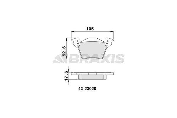 Fren Disk Balata Arka Mercedes V -Sınıfı (638)  BRAXIS AA0280
