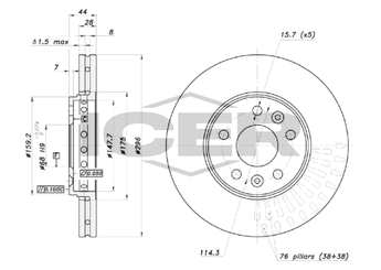 Fren Disk Ayna Ön Sağ ve Sol PSA ORJINAL 93866700  93866700 6000619994 4020600Q1C 4422285 402066352R 8660003955