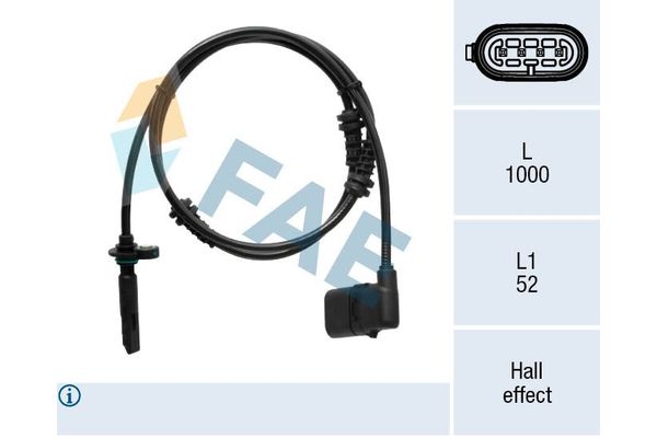 Abs Sensörü Ön Sol Mercedes C -Serisi Cabrio (BM 205)(07.2016->)  FAE 78539