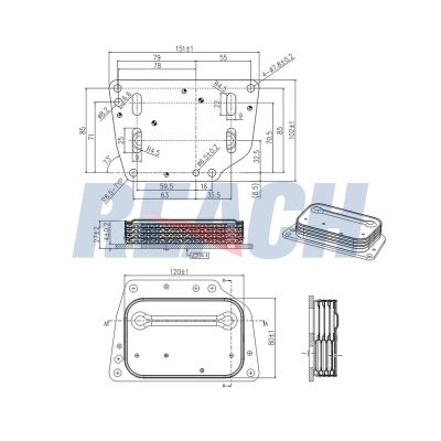 Motor Yağ Soğutucu  Alfa Romeo MiTo (145)(2008->)  MAHER 23084