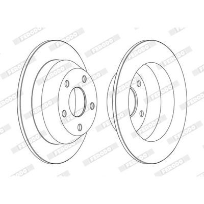 Fren Disk Ayna Arka Sağ ve Sol FERODO DDF1553C