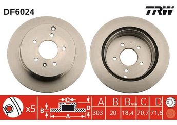 Fren Disk Ayna Arka Sağ ve Sol FROW 389.1102.001  20968395 4801857 48 01 857 4804637 48 04 637 96625873