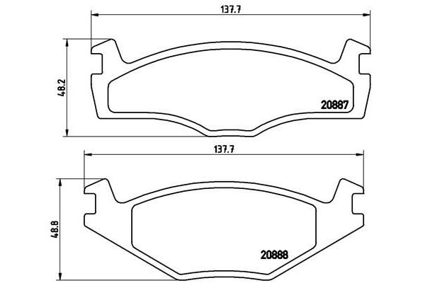 Fren Disk Balata Ön Volkswagen Caddy (14D)(08.1982->1992)  BREMBO P 85 012
