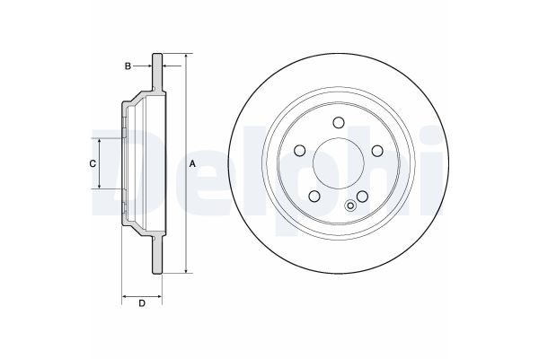 Fren Disk Ayna Arka Sağ ve Sol Mercedes Vito Tourer (447)(07.2014->)  DELPHI BG4811C