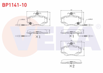 Fren Disk Balata Ön VEKA BP1141-10  
