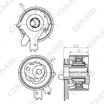 Triger Gergi Rulmanı  GMB GTB1450