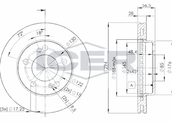 Fren Disk Ayna Ön Sağ ve Sol NAGAMA NBD-SS002  4144109100 4144109110 4144109111 41441-09100