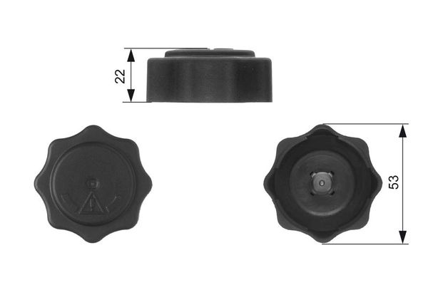Radyatör Yedek Su Depo Kapağı  MINI Mini (R50,R53)(2001->)  GATES RC229