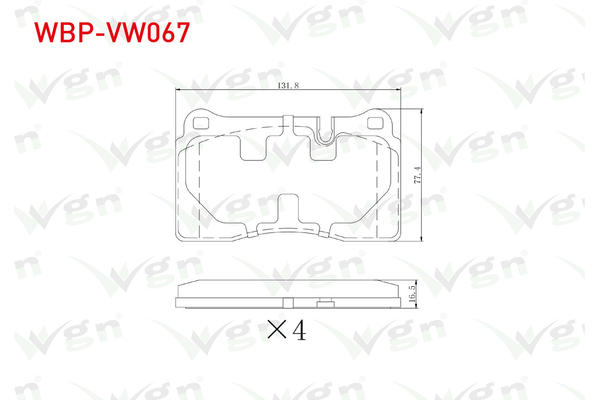 Fren Disk Balata Ön WGN WBP-VW067