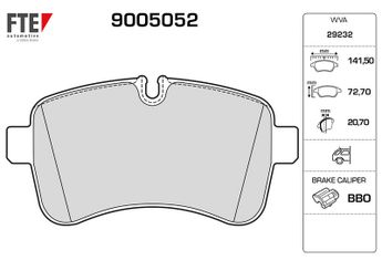 Fren Disk Balata Arka FTE 9005052  42555917 500055564 504232812