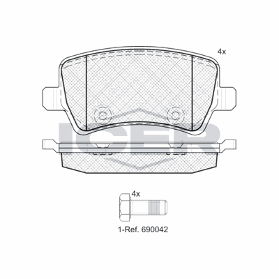 Fren Disk Balata Arka Volvo V70 S.Wagon [Combi] (04.2007->)  OTOZONE FDA3005-R3
