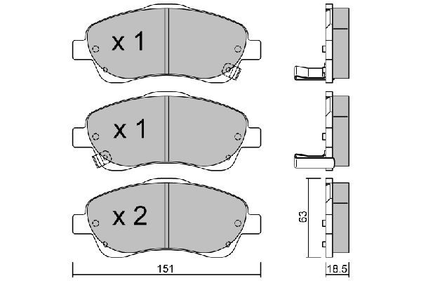 Fren Disk Balata Ön Toyota Avensis Combi (T27)(2008->)  AISIN BPTO-1001