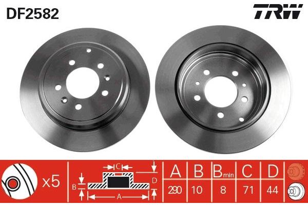Fren Disk Ayna Arka Sağ ve Sol Peugeot 605 (08.1989->)  PSA ORJINAL 4246.K9