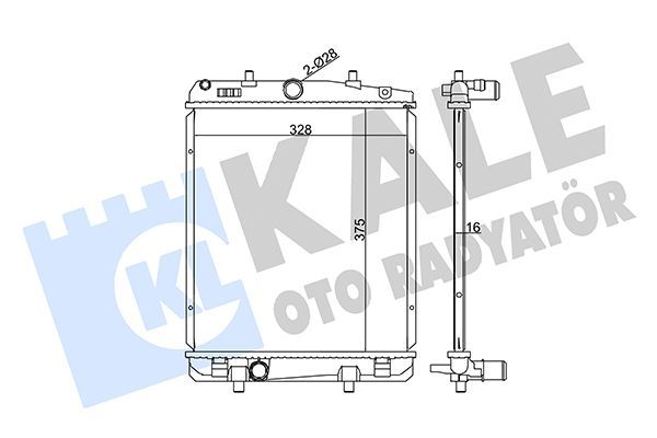 Su Radyatörü  Toyota Aygo (KGB/WNB)(2005->)  KALE 364600