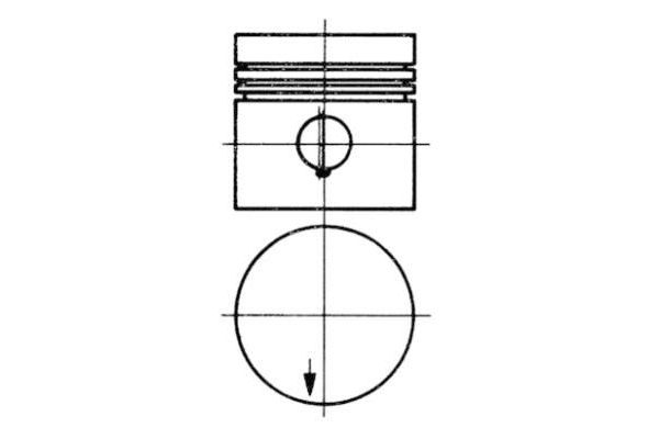 Piston (87.00MM-0.50)  KOLBENSCHMIDT 91430610